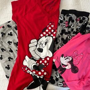 2 pair of Disney Minnie Mouse PJs size M